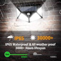 image-Wilder 100LED Solar Wall Light Outdoor Waterproof IP65 Motion Sensor