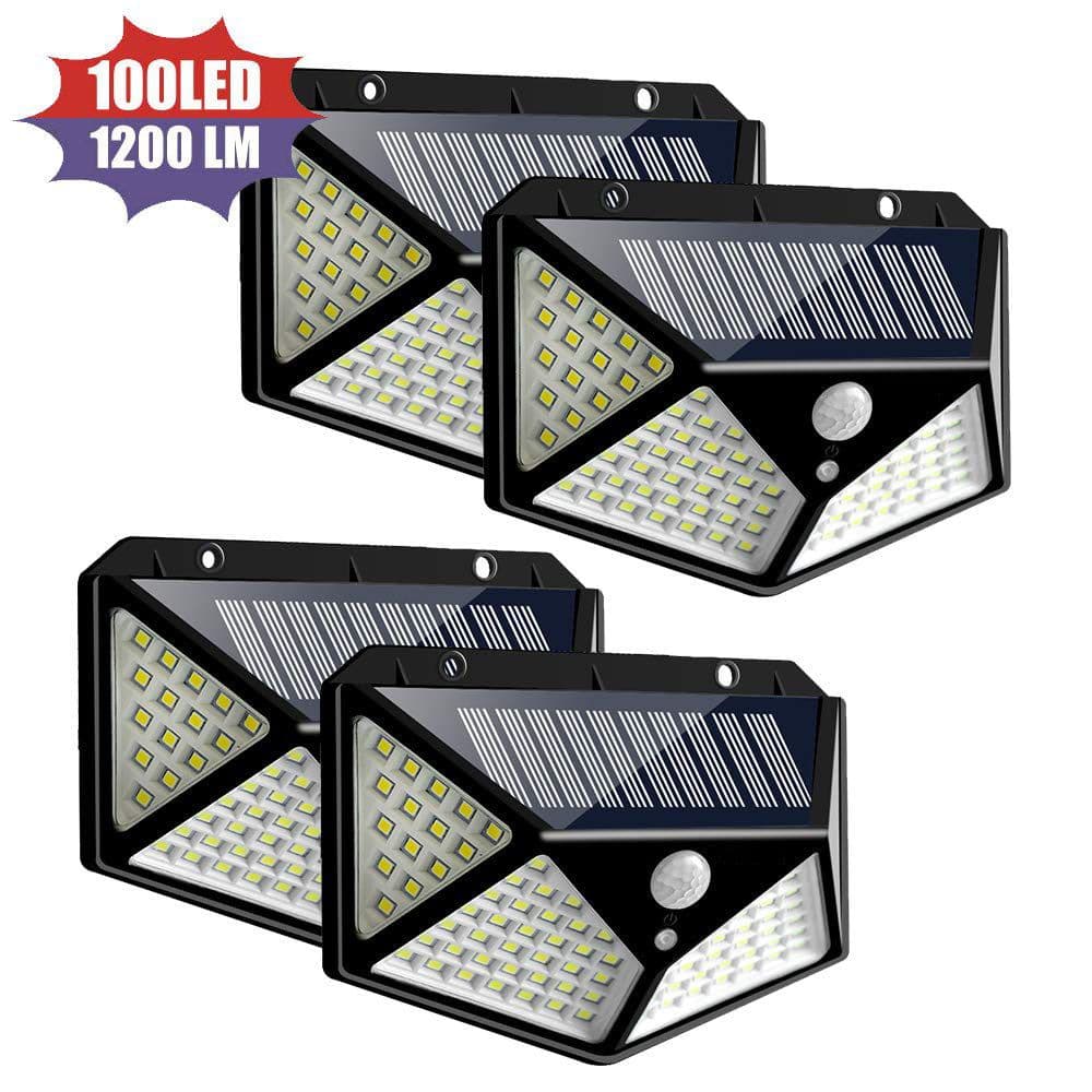 image-Wilder 100LED Solar Wall Light Outdoor Waterproof IP65 Motion Sensor