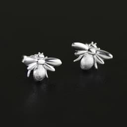 image-The Bees Earrings S925 Sterling Silver Bee Earrings Rose Gold