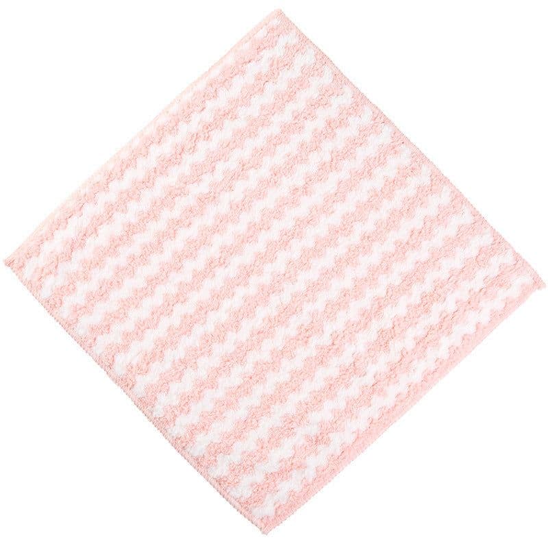 image-Corner Striped Microfiber Dish Towel 10 Pack Water Ripple Kitchen Cloth