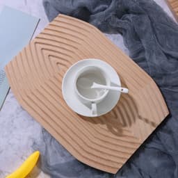image-Beech Wood Serving Tray Square 10cm Rainbow Water Ripple Pattern
