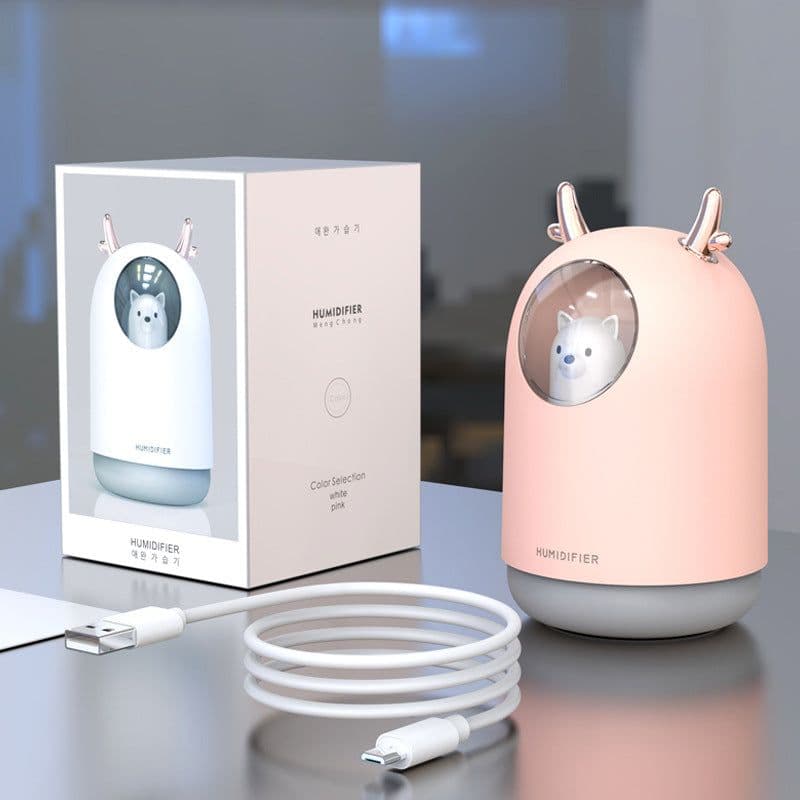 image-USB Pet Bear Humidifier M106 Cartoon Desktop Aromatherapy