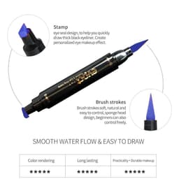 image-EVPCT Double-Ended Winged Eyeliner Stamp Pen - Black