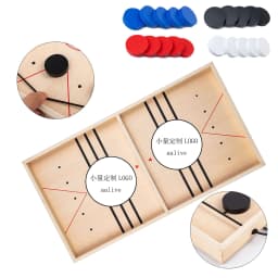 image-Wooden Chess Board Game Set with 20 Pieces and Ropes