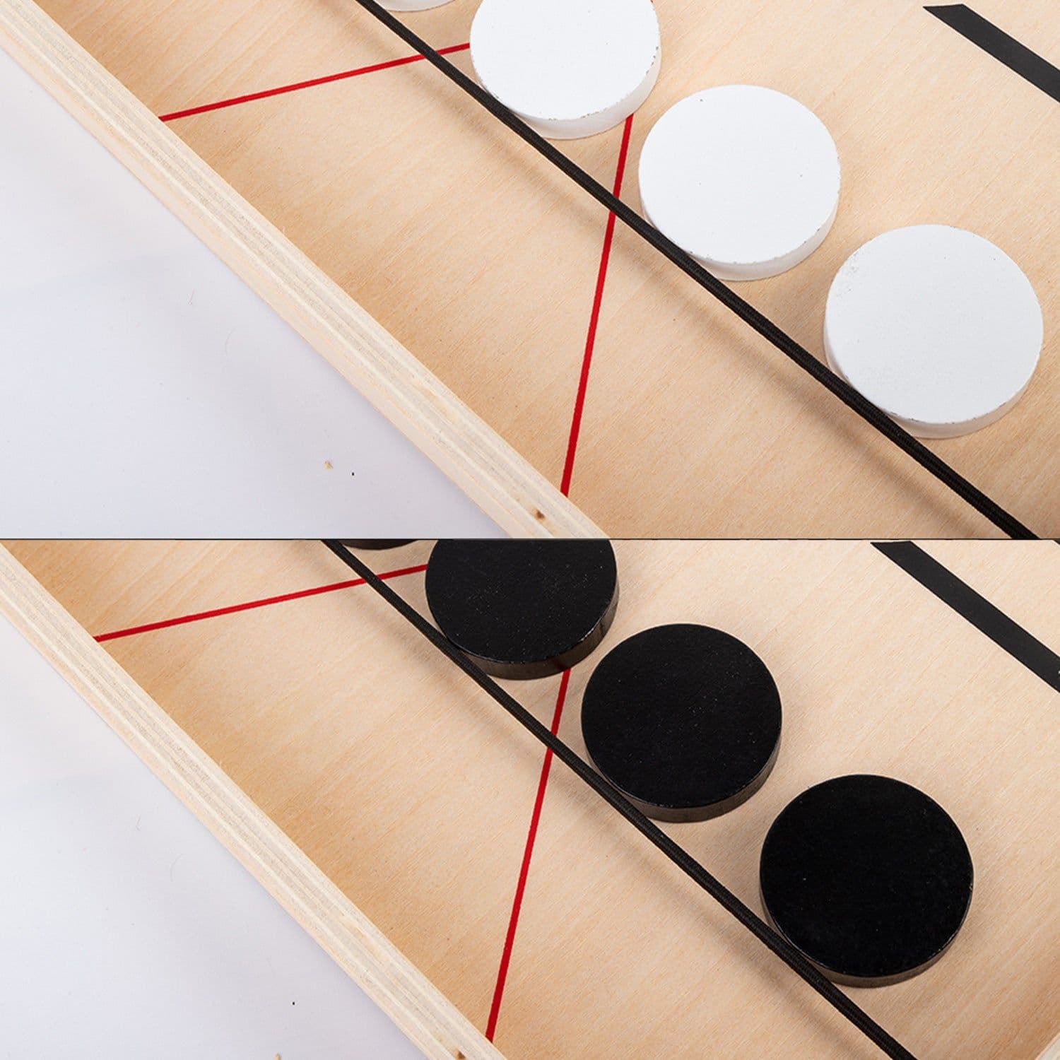 image-Wooden Chess Board Game Set with 20 Pieces and Ropes