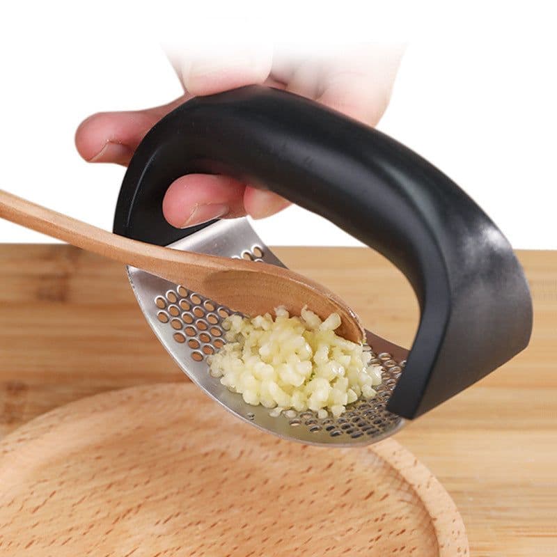 image-Stainless Steel Manual Garlic Press Kitchen Tool