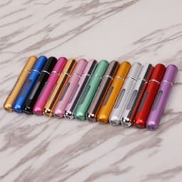 image-8ml Travel Perfume Atomizer Spray Bottle Bottom Fill Aluminum