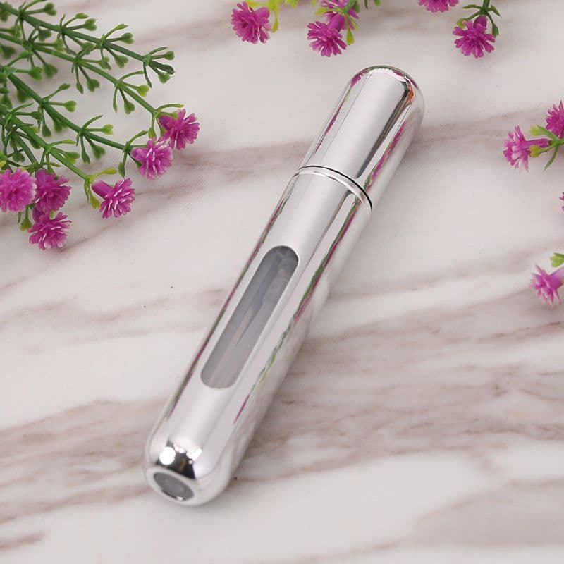 image-8ml Travel Perfume Atomizer Spray Bottle Bottom Fill Aluminum