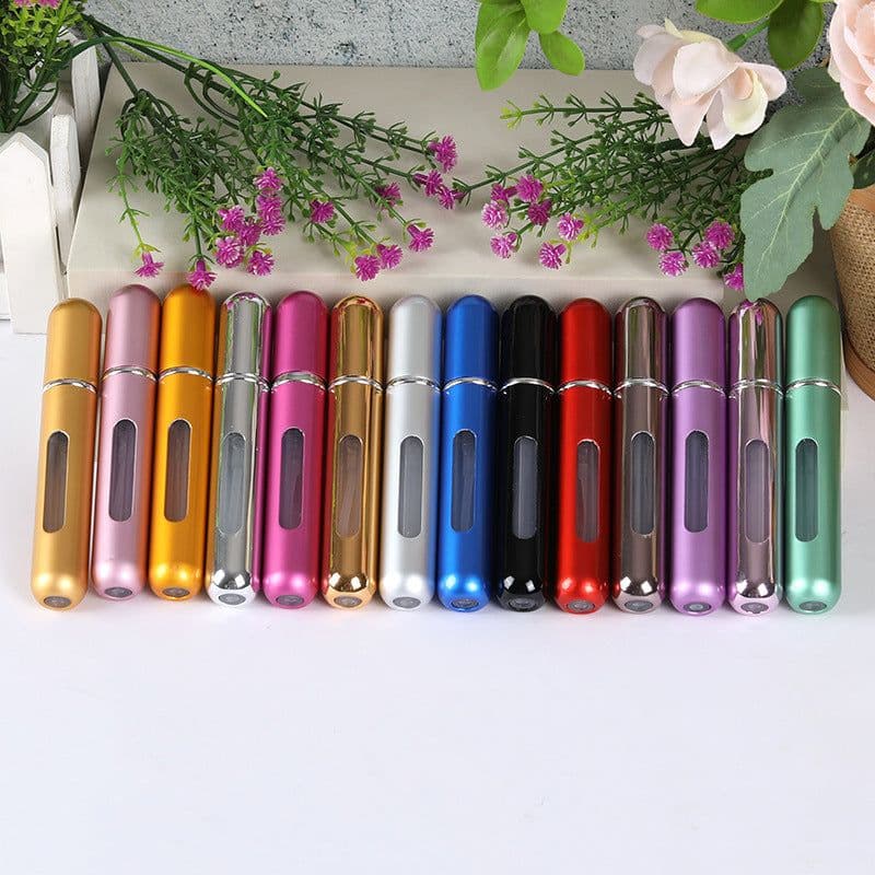 image-8ml Travel Perfume Atomizer Spray Bottle Bottom Fill Aluminum