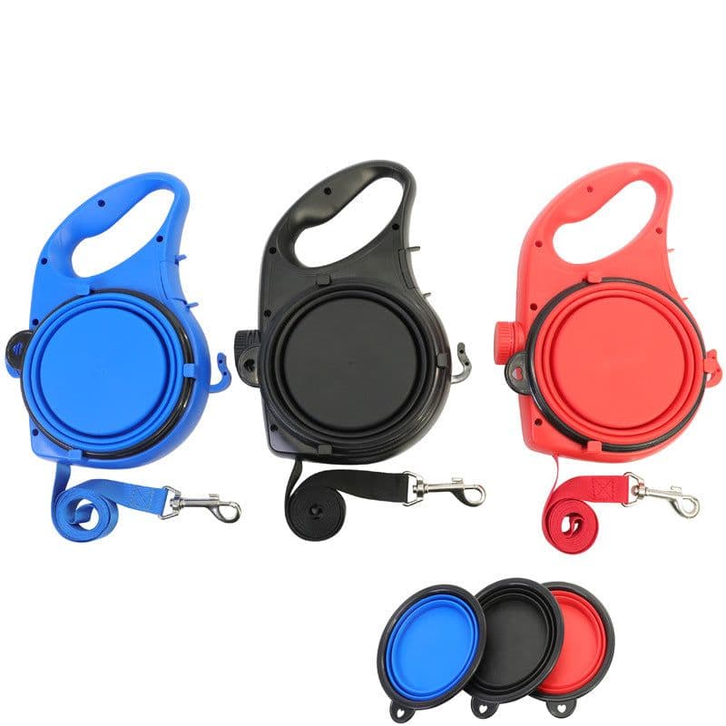 image-3-in-1 Pet Leash with Water Bottle - Portable Dog Walking Rope