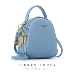 image-Pierre Louis Women's PU Leather Backpack Solid Color Medium Capacity