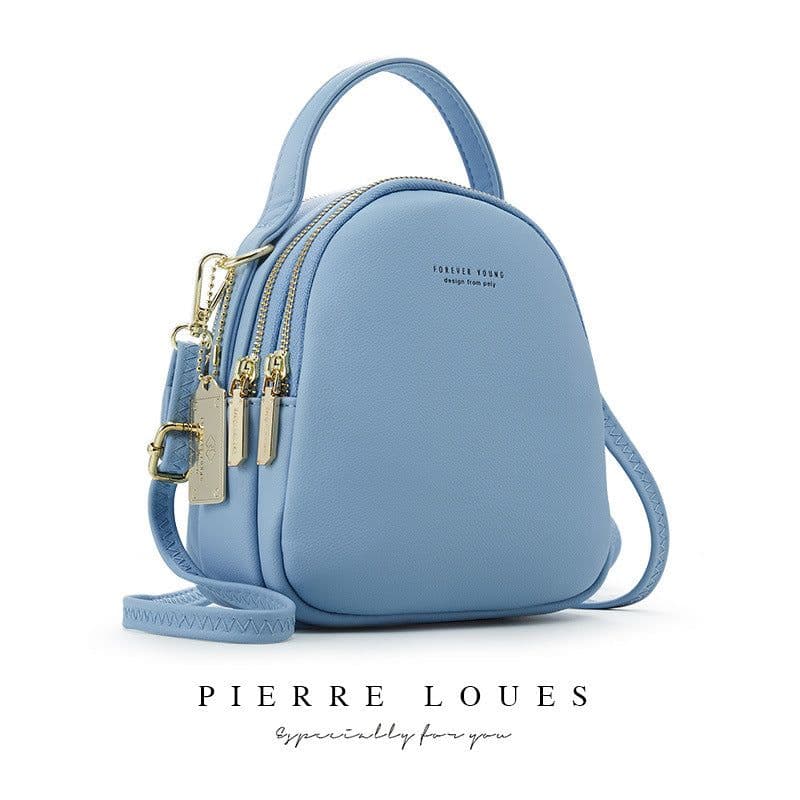image-Pierre Louis Women's PU Leather Backpack Solid Color Medium Capacity