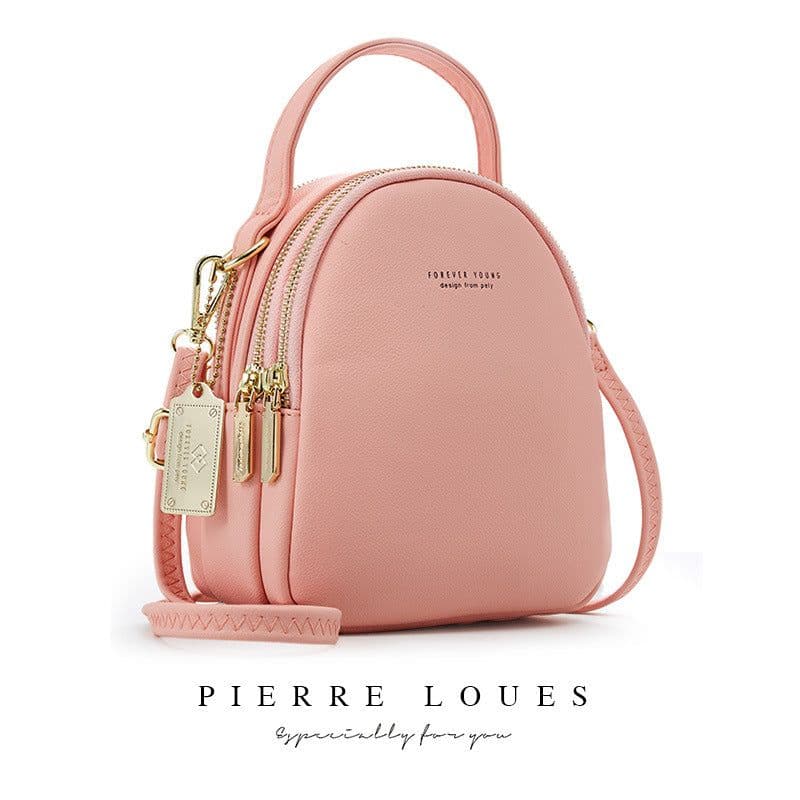 image-Pierre Louis Women's PU Leather Backpack Solid Color Medium Capacity