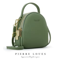 image-Pierre Louis Women's PU Leather Backpack Solid Color Medium Capacity