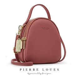 image-Pierre Louis Women's PU Leather Backpack Solid Color Medium Capacity