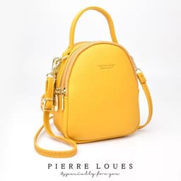 image-Pierre Louis Women's PU Leather Backpack Solid Color Medium Capacity
