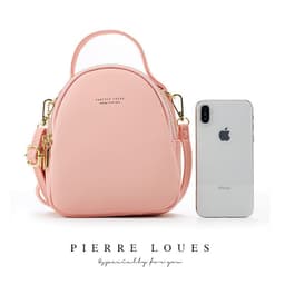 image-Pierre Louis Women's PU Leather Backpack Solid Color Medium Capacity