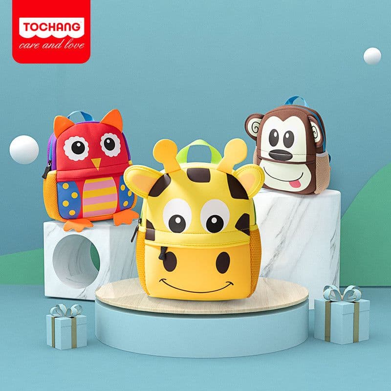 image-Children's Neoprene Cartoon Animal School Backpack - Kindergarten