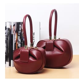 image-Women's Leather Dumpling Shoulder Bag Yellow Cowhide Handbag