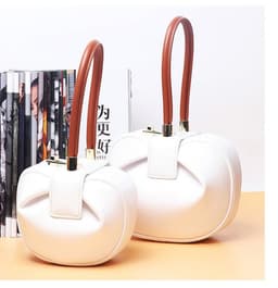 image-Women's Leather Dumpling Shoulder Bag Yellow Cowhide Handbag