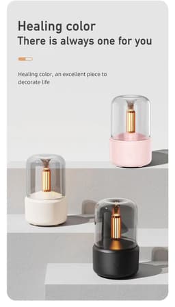 image-USB Desktop Humidifier Candlelight Aromatherapy Diffuser DQ702