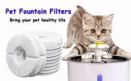 image-Pet Water Dispenser Round Filter Replacement 12 Pack QICHEN