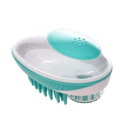 image-Qi Ting Dog Bathing Massage Brush Pet Hair Removal Comb Green