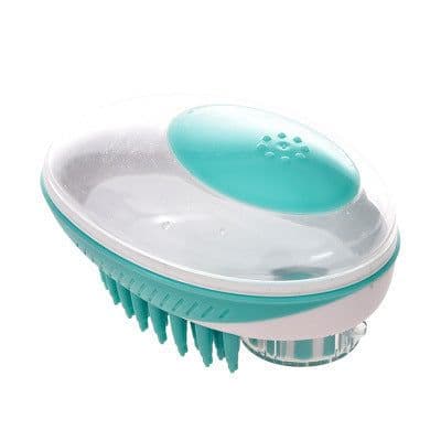 image-Qi Ting Dog Bathing Massage Brush Pet Hair Removal Comb Green