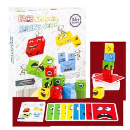 image-Wooden Face-Changing Cube Puzzle Logic Game for Kids 4-6 Years