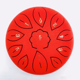 image-6-inch Steel Tongue Drum 8-Tone Ethereal Drum with Accessories