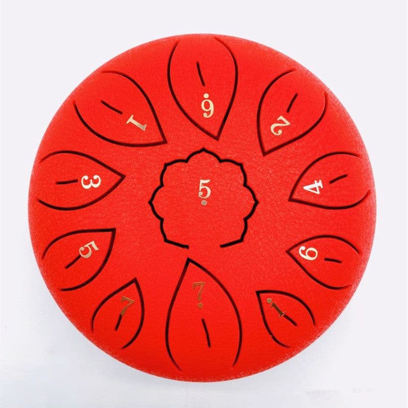 image-6-inch Steel Tongue Drum 8-Tone Ethereal Drum with Accessories
