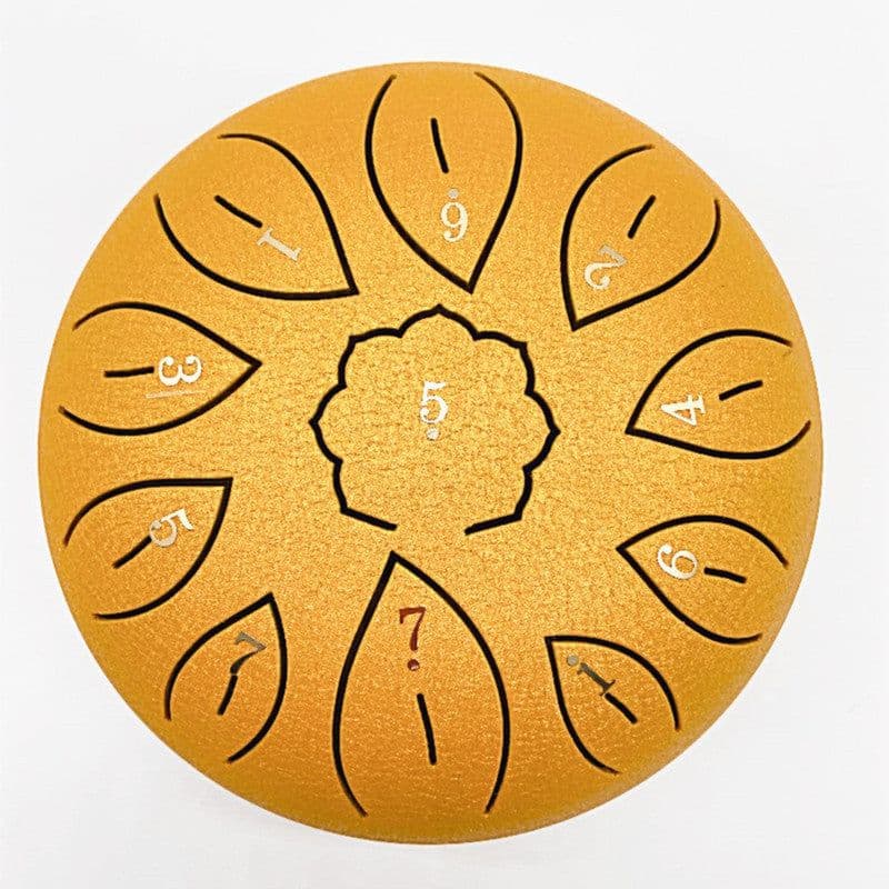 image-6-inch Steel Tongue Drum 8-Tone Ethereal Drum with Accessories