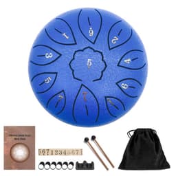 image-6-inch Steel Tongue Drum 8-Tone Ethereal Drum with Accessories
