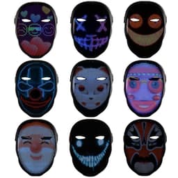 image-LED Bluetooth Face Mask with APP Control for Parties and Festivals