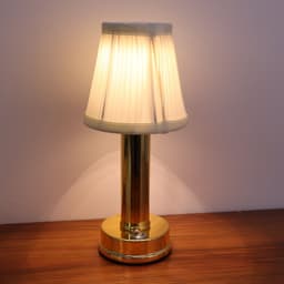 image-Nordic Fabric Lampshade Table Lamp USB Charging Bedside Light