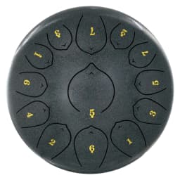 image-Ethereal Drum 12 Inch Steel Tongue Drum 13 Tone Sanskrit