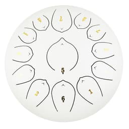 image-Ethereal Drum 12 Inch Steel Tongue Drum 13 Tone Sanskrit