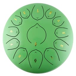 image-Ethereal Drum 12 Inch Steel Tongue Drum 13 Tone Sanskrit