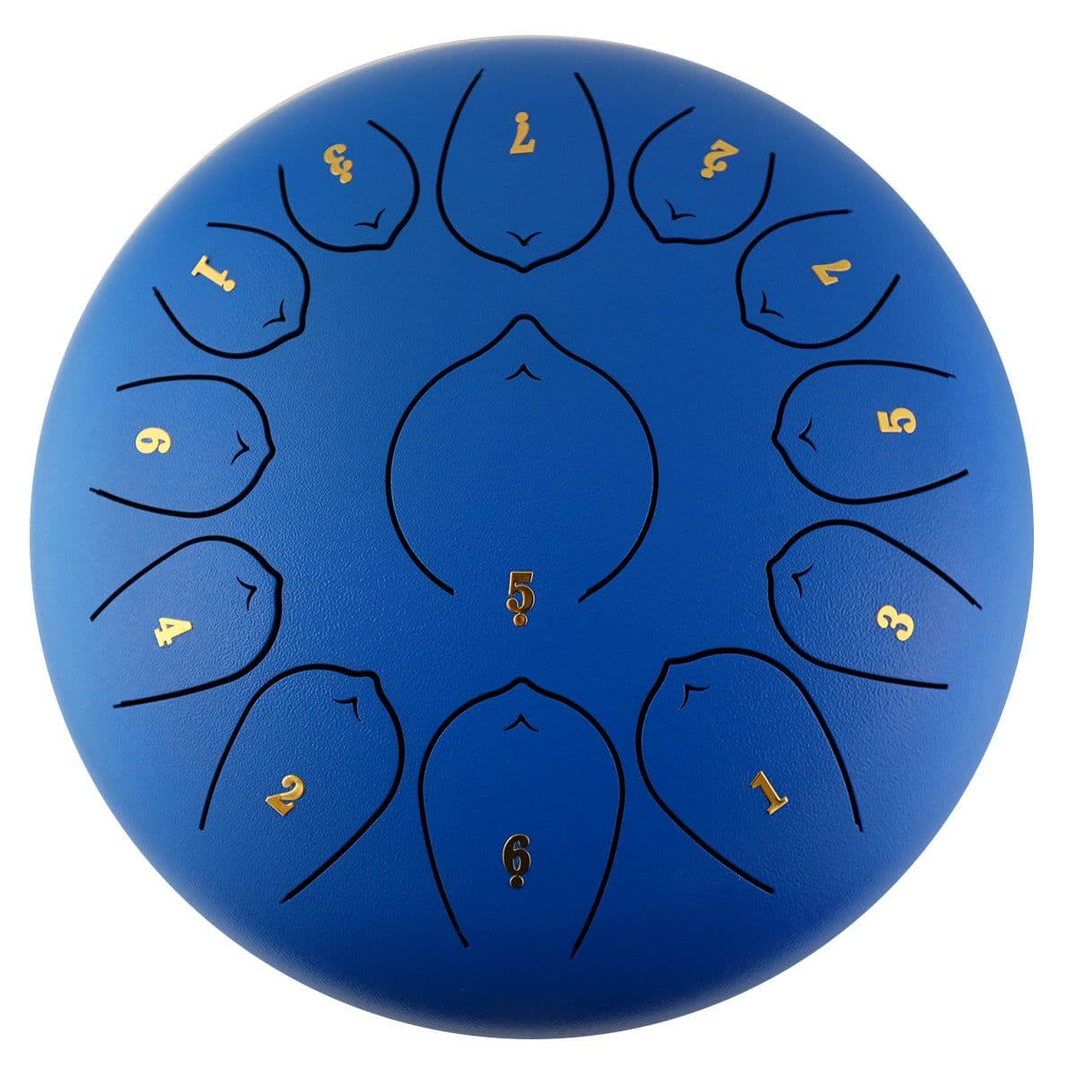 image-Ethereal Drum 12 Inch Steel Tongue Drum 13 Tone Sanskrit