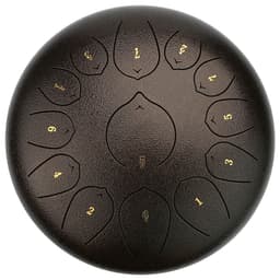 image-Ethereal Drum 12 Inch Steel Tongue Drum 13 Tone Sanskrit