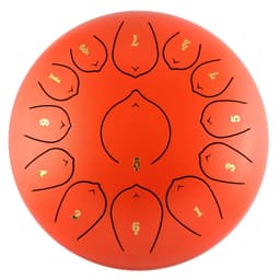 image-Ethereal Drum 12 Inch Steel Tongue Drum 13 Tone Sanskrit