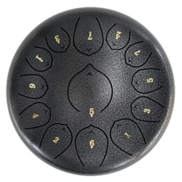 image-Ethereal Drum 12 Inch Steel Tongue Drum 13 Tone Sanskrit