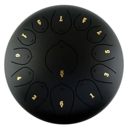image-Ethereal Drum 12 Inch Steel Tongue Drum 13 Tone Sanskrit