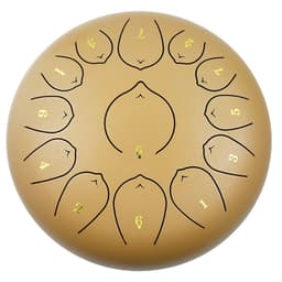 image-Ethereal Drum 12 Inch Steel Tongue Drum 13 Tone Sanskrit