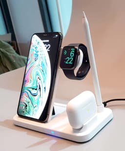 image-4-in-1 Wireless Charger W30 9V Multi-Device Charging Station