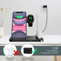 image-4-in-1 Wireless Charger W30 9V Multi-Device Charging Station