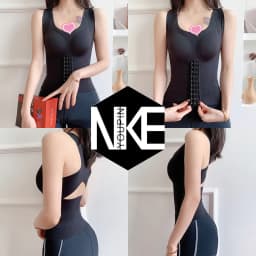 image-Women's Seamless Shaping Bra Vest with Abdomen Support