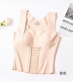 image-Women's Seamless Shaping Bra Vest with Abdomen Support