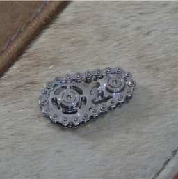 image-Metal Chain Gear Fidget Spinner Toy Sprocket Flywheel EDC