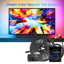 image-5050 RGB LED Light Strip USB 5V TV Background Lighting 1-5M Remote